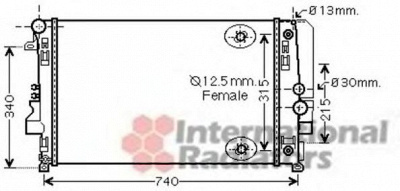 VAN WEZEL 30002460 -  Радиатор, охлаждение двигателя